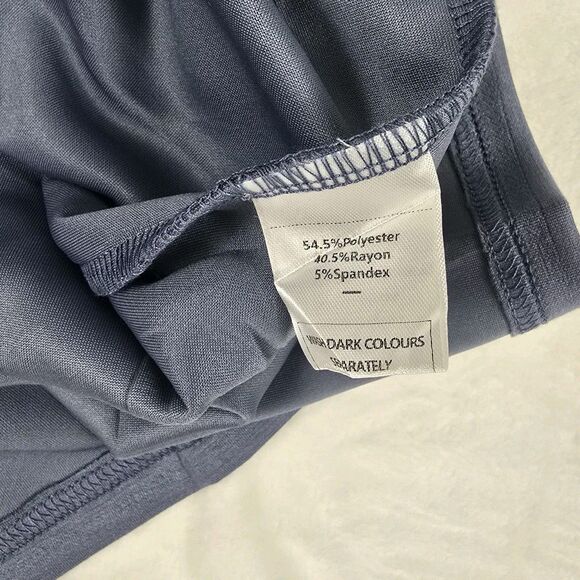 WIHOLL Women’s Blue Long Sleeve Collared Knit Mini Dress XL – Casual Pullover - Picture 9 of 10